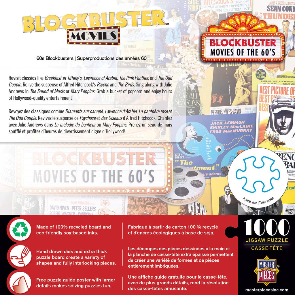Blockbusters Movies of the 60’s 1000 Piece Puzzle by Masterpieces