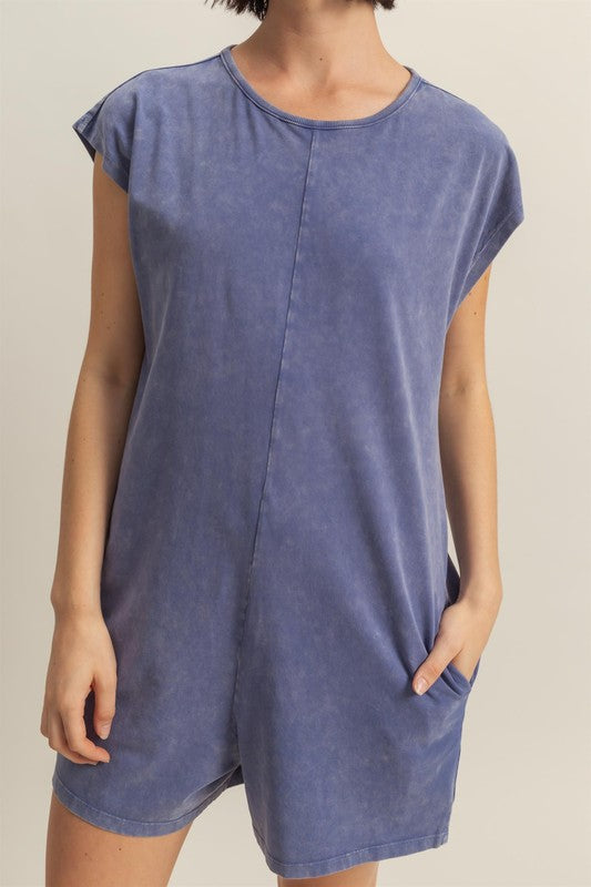HYFVE Round Neck Cap Sleeve Relaxed Fit Breezy Romper