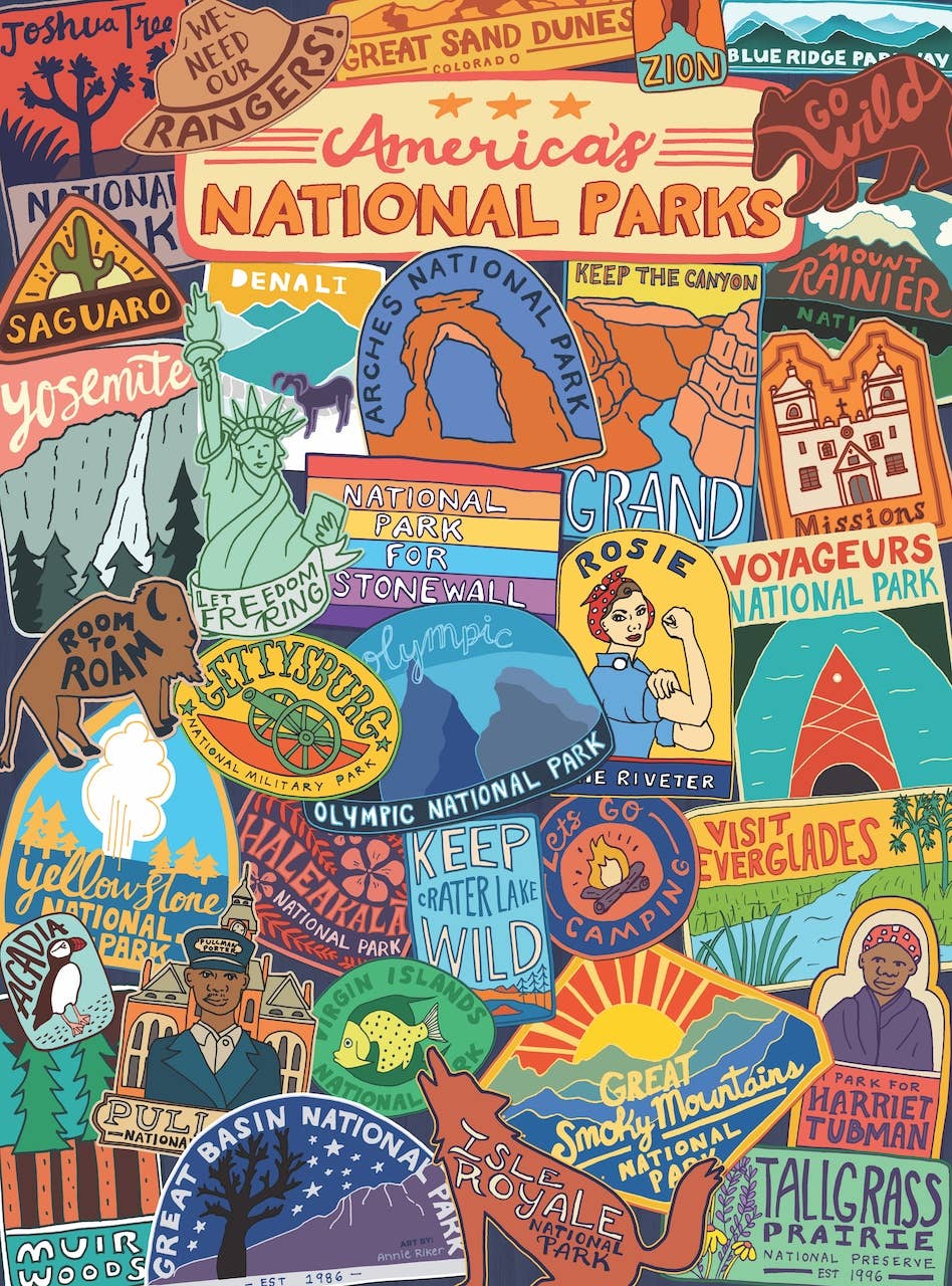 Adventure is Calling 1000-Piece National Parks Puzzle by Puzzlefolk