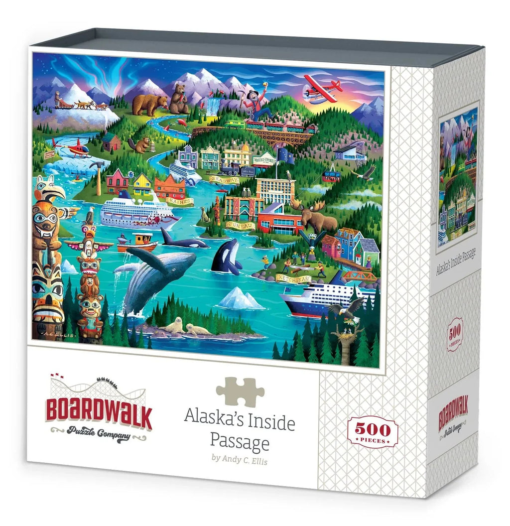 Alaska's Inside Passage 500 Piece Jigsaw Puzzle by Boardwalk Puzzle Company