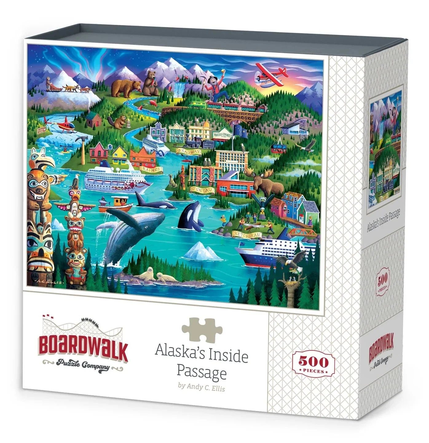Alaska's Inside Passage 500 Piece Jigsaw Puzzle by Boardwalk Puzzle Company