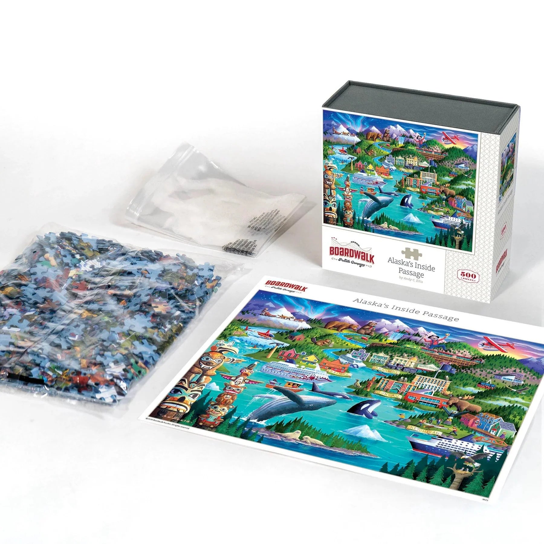 Alaska's Inside Passage 500 Piece Jigsaw Puzzle by Boardwalk Puzzle Company