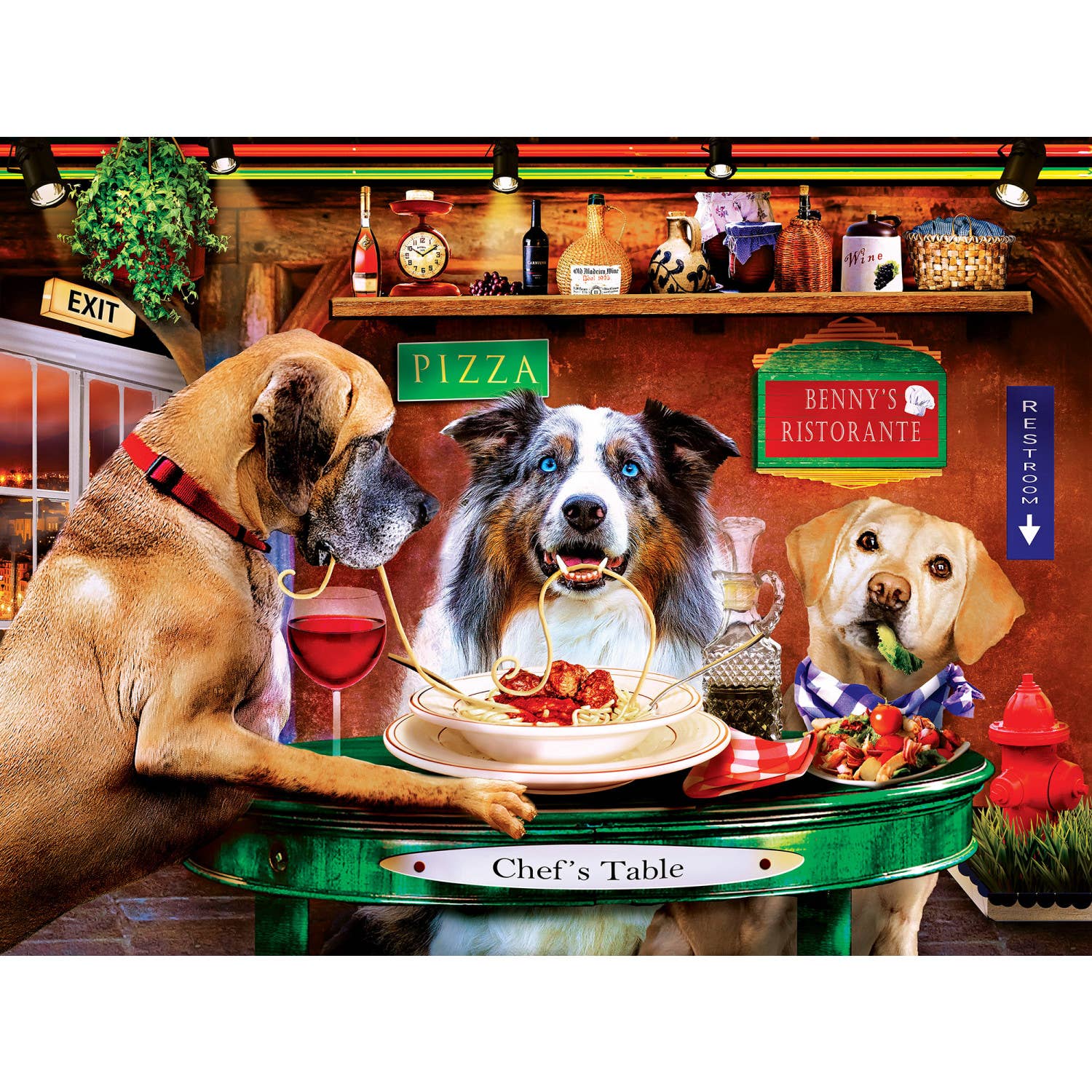 Benny's Ristorante 300 pc EZ Grip Puzzle - Wild & Whimsical | Masterpieces