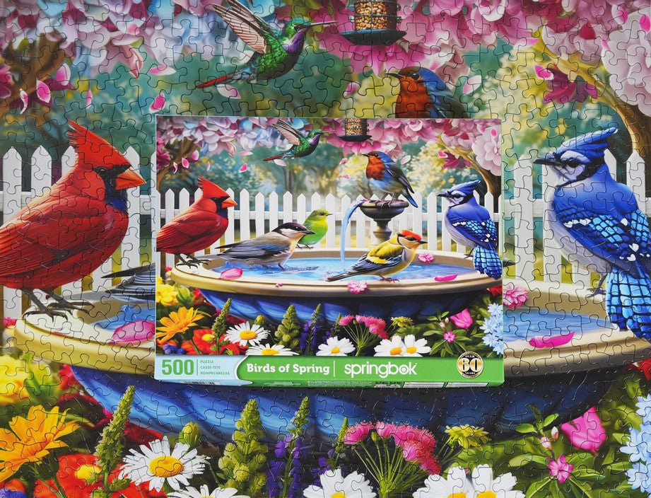 Birds Of Spring 500 Piece Jigsaw Puzzle by Springbok Puzzles