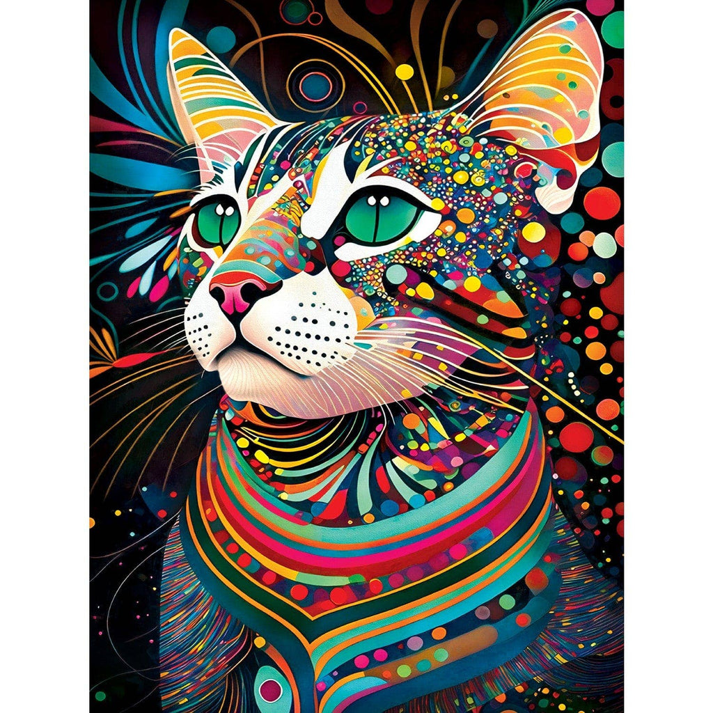 Black Cats - Prismatic Peggy 300 Piece EZ Grip Jigsaw Puzzle by Masterpieces Puzzles