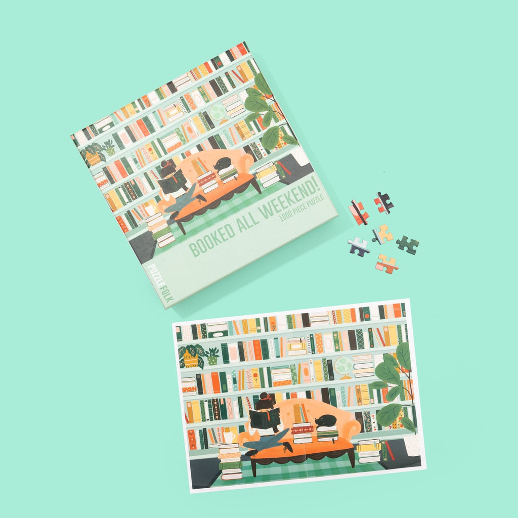 Booked All Weekend 1000 Piece Puzzle by Puzzlefolk | Perfect for Book Lovers