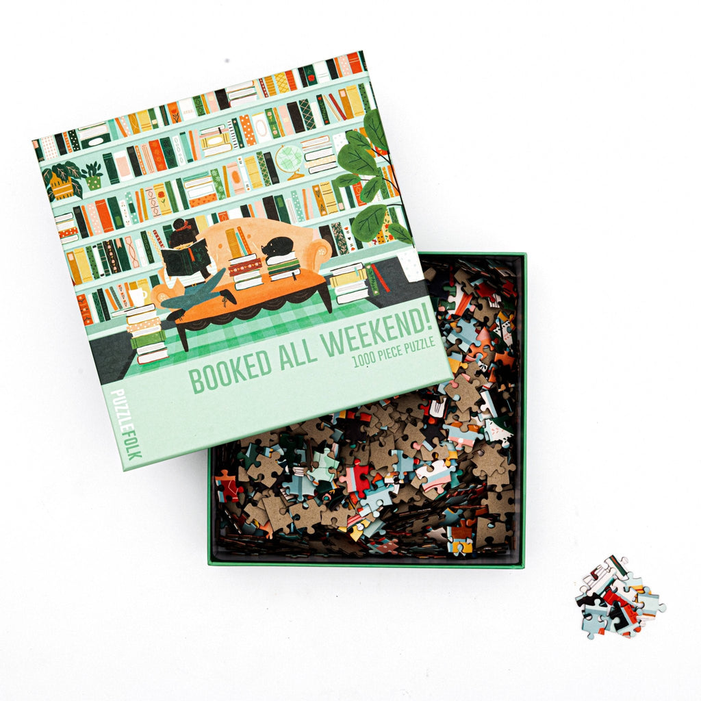 Booked All Weekend 1000 Piece Puzzle by Puzzlefolk | Perfect for Book Lovers