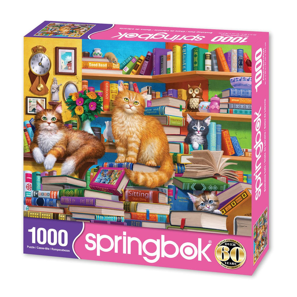 Bookshop Cats 1000 Piece Jigsaw Puzzle by Springbok Puzzles