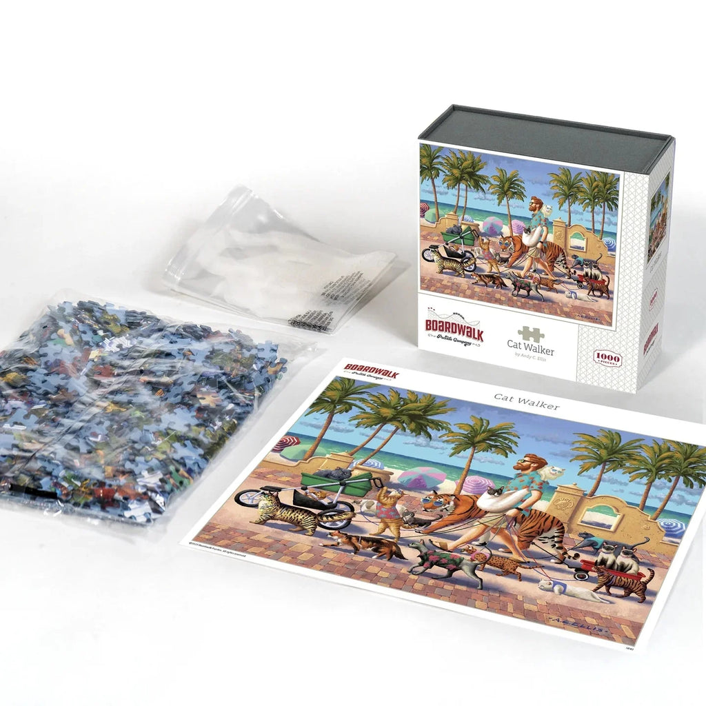 Cat Walker 1000 Piece Jigsaw Puzzle by Boardwalk Puzzle Company