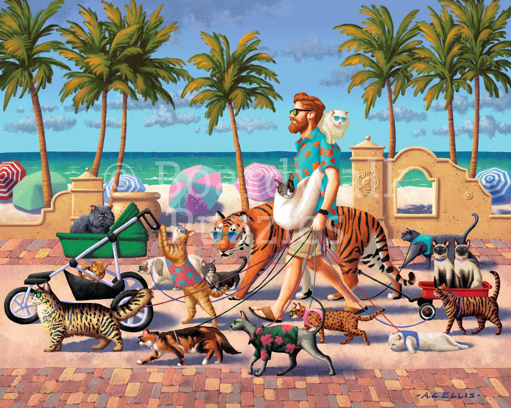 Cat Walker 1000 Piece Jigsaw Puzzle by Boardwalk Puzzle Company
