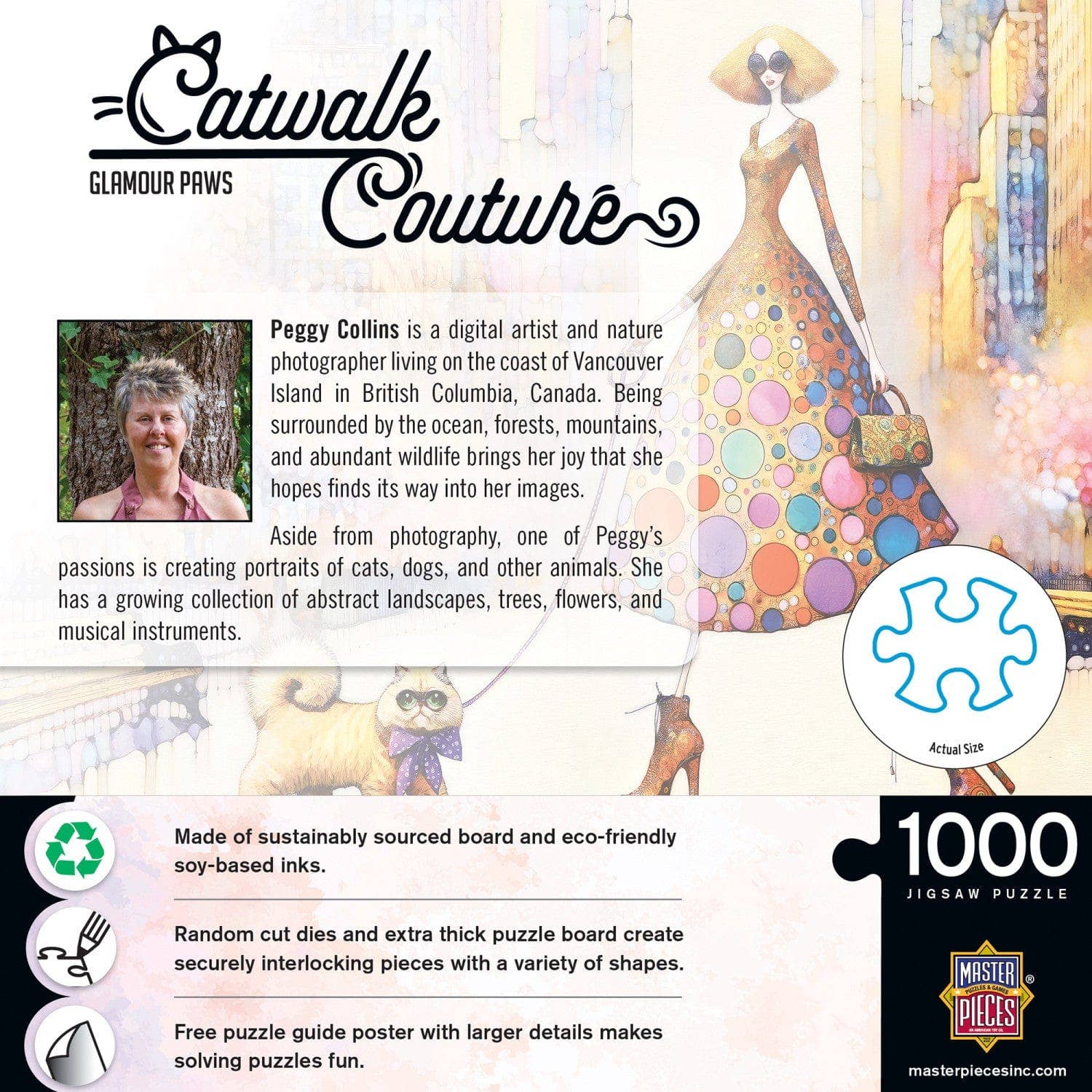 Catwalk Couture - Glamour Paws 1000 Piece Jigsaw Puzzle by Masterpieces Puzzles