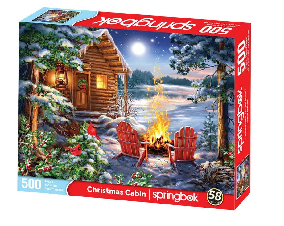 Christmas Cabin 500 Piece Jigsaw Puzzle by Springbok Puzzles
