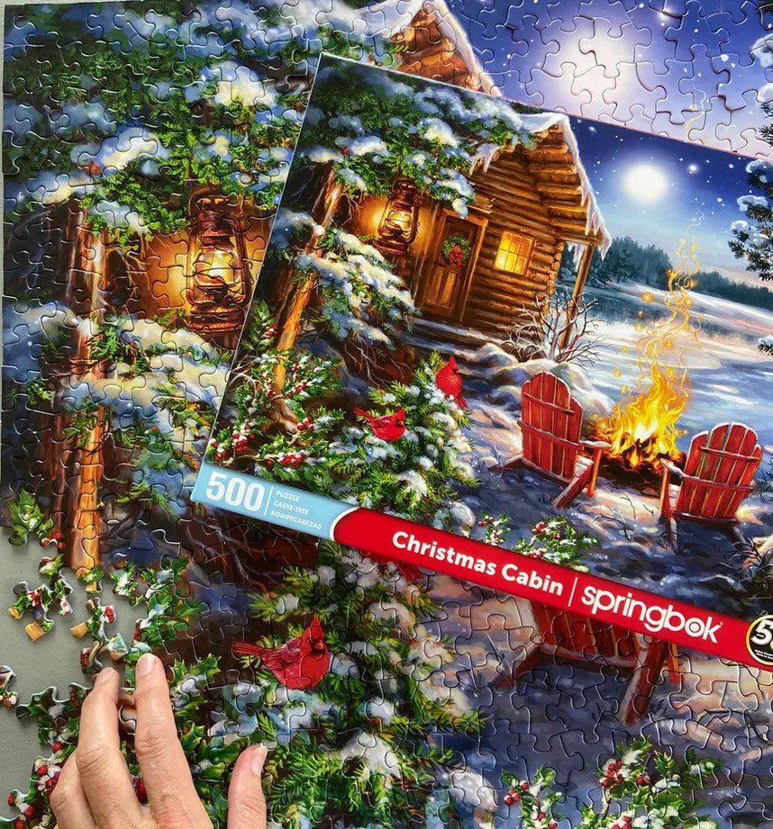 Christmas Cabin 500 Piece Jigsaw Puzzle by Springbok Puzzles