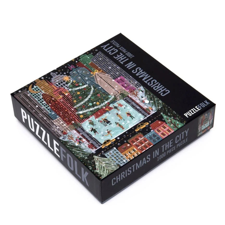 Christmas in the City 1000 Piece Holiday Puzzle by Puzzlefolk