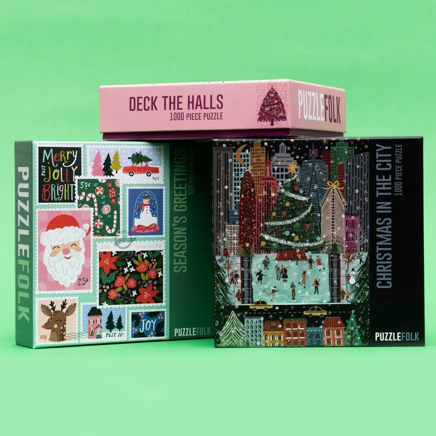 Christmas in the City 1000 Piece Holiday Puzzle by Puzzlefolk