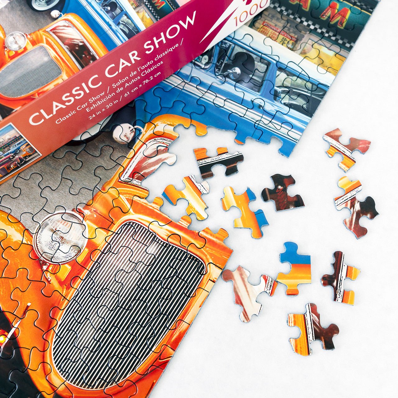 Classic Car Show 1000 Piece Jigsaw Puzzle by Springbok Puzzles