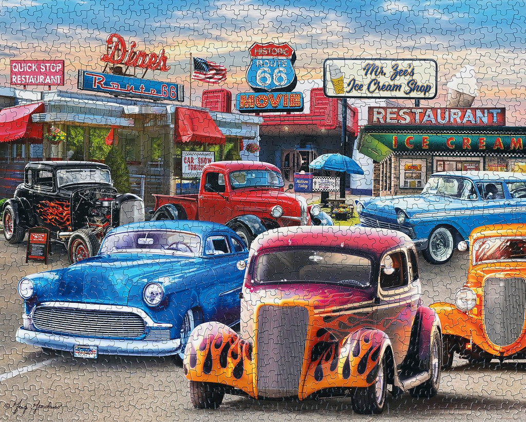 Classic Car Show 1000 Piece Jigsaw Puzzle by Springbok Puzzles