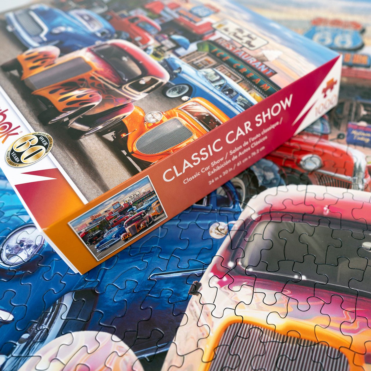 Classic Car Show 1000 Piece Jigsaw Puzzle by Springbok Puzzles