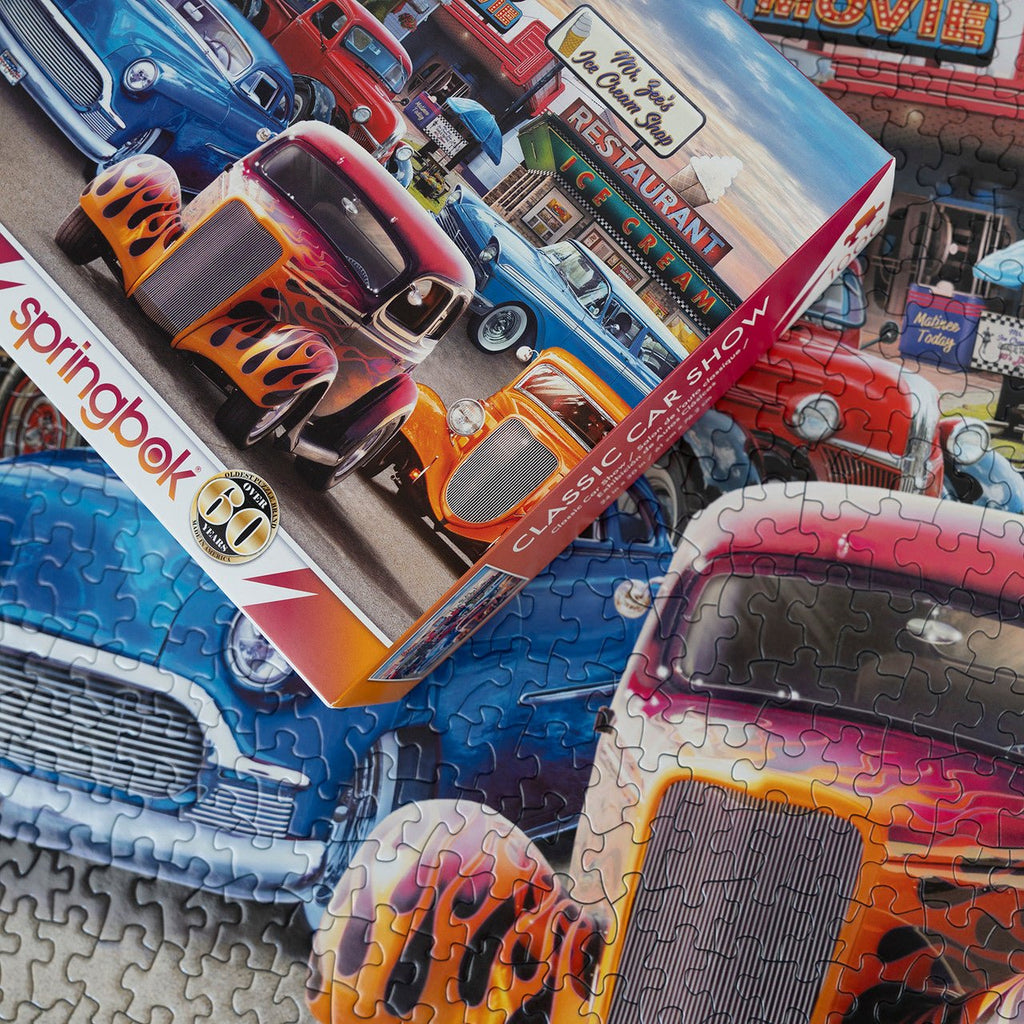 Classic Car Show 1000 Piece Jigsaw Puzzle by Springbok Puzzles