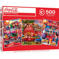 Coca-Cola - 500 Piece Jigsaw Puzzles 3 Pack by Masterpieces Puzzles