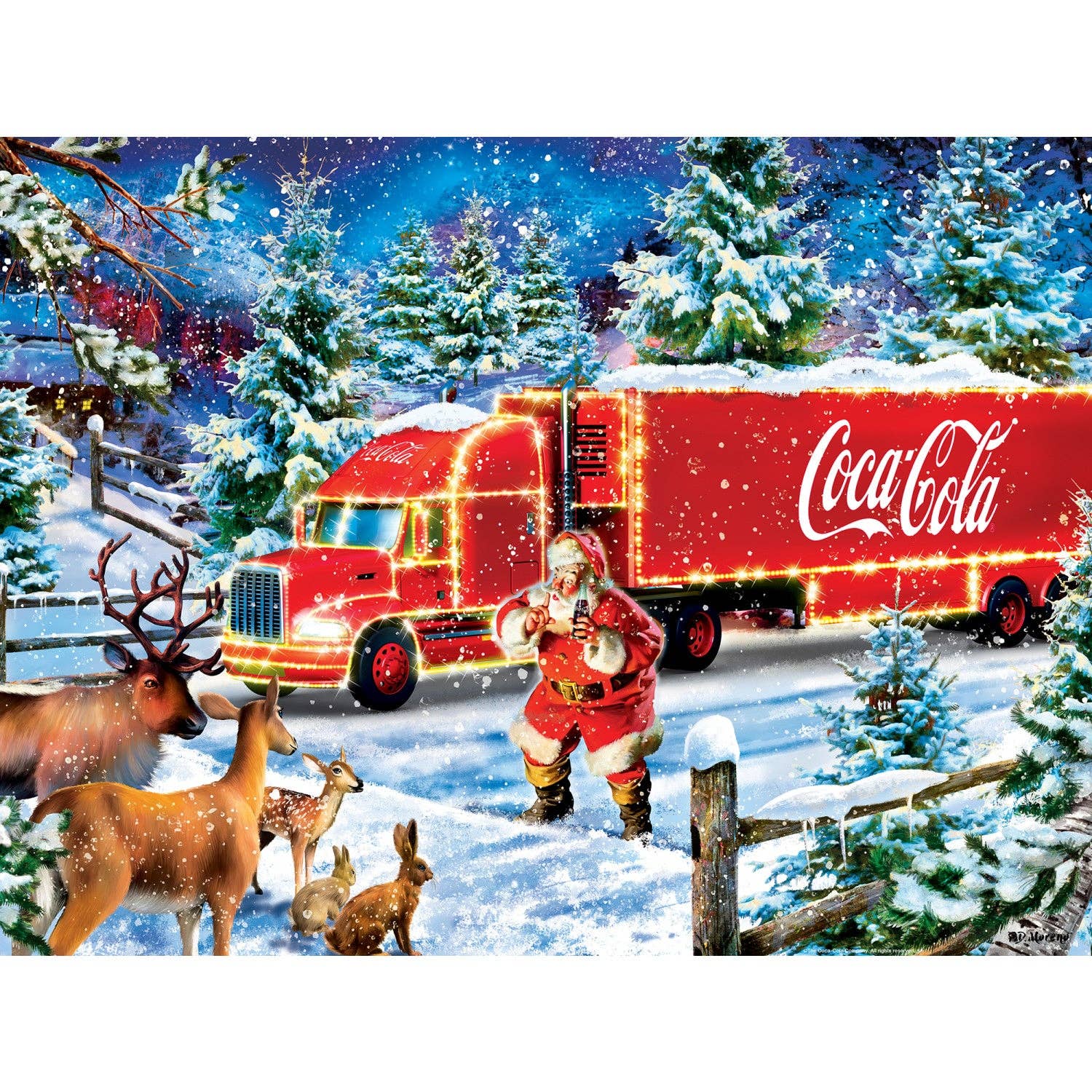Coca-Cola Holiday Haul 300 Piece EZ Grip Jigsaw Puzzle by Masterpieces Puzzles