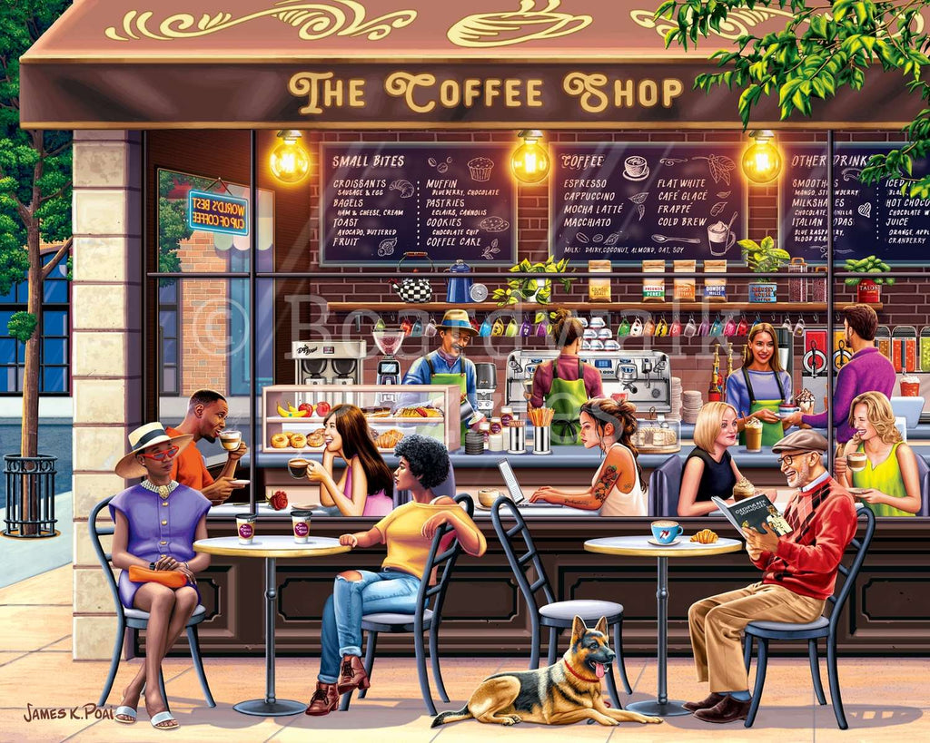 Coffee Shop 1000 Piece Jigsaw Puzzle by Boardwalk Puzzle Company