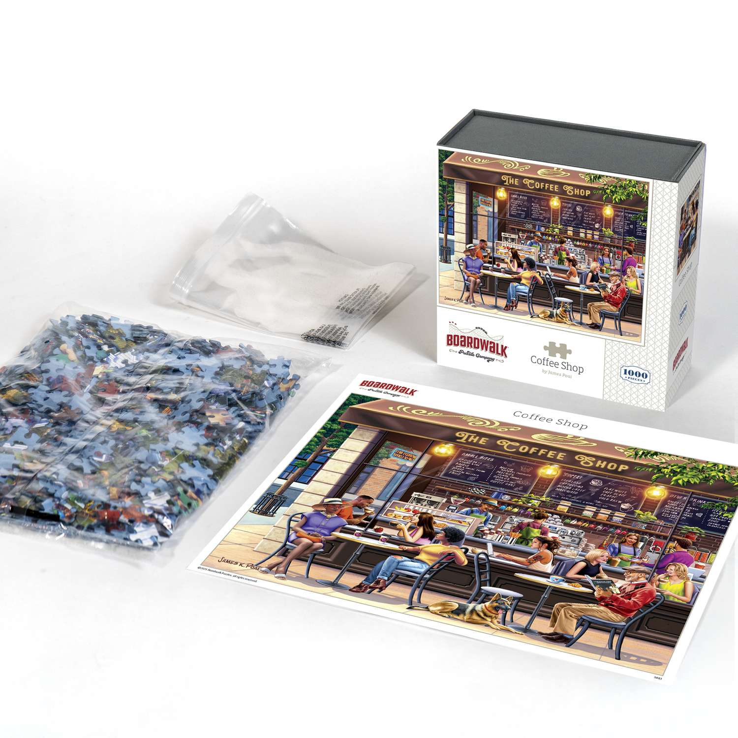 Coffee Shop 1000 Piece Jigsaw Puzzle by Boardwalk Puzzle Company