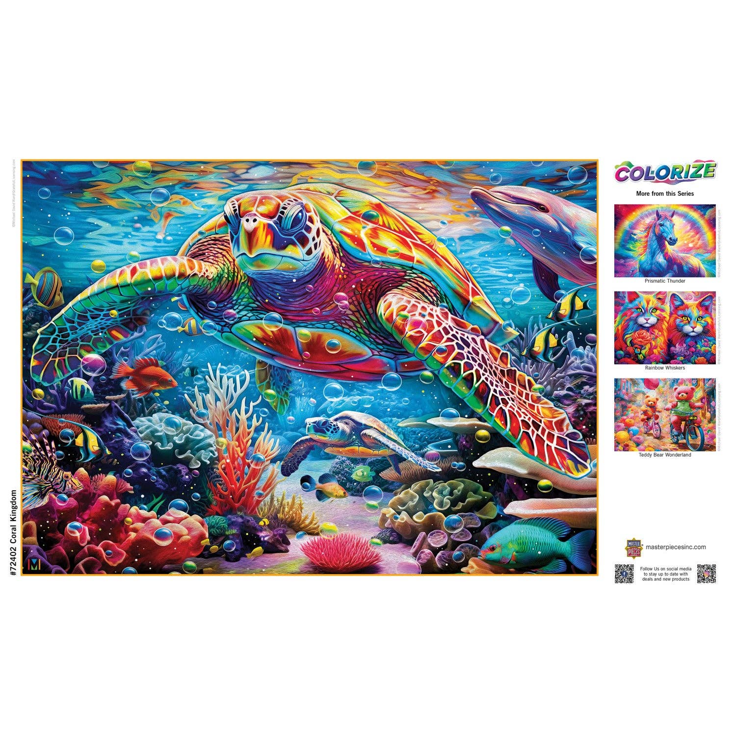 Colorize Coral Kingdom 1000 Piece Puzzle | Masterpieces Puzzles