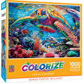 Colorize Coral Kingdom 1000 Piece Puzzle | Masterpieces Puzzles