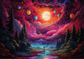 Cosmic Canvas 1000 Piece Jigsaw Puzzle | Trippy Puzzle Co