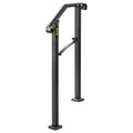 Handrails for Outdoor Steps, Fit 1 or 2 Steps Outdoor Stair Railing, Arch#1 Wrought Iron Handrail, Flexible Porch Railing, Black Transitional Handrails for Concrete Steps or Wooden Stairs