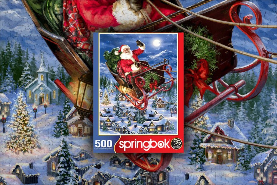 Delivering Christmas 500 Piece Jigsaw Puzzle by Springbok Puzzles