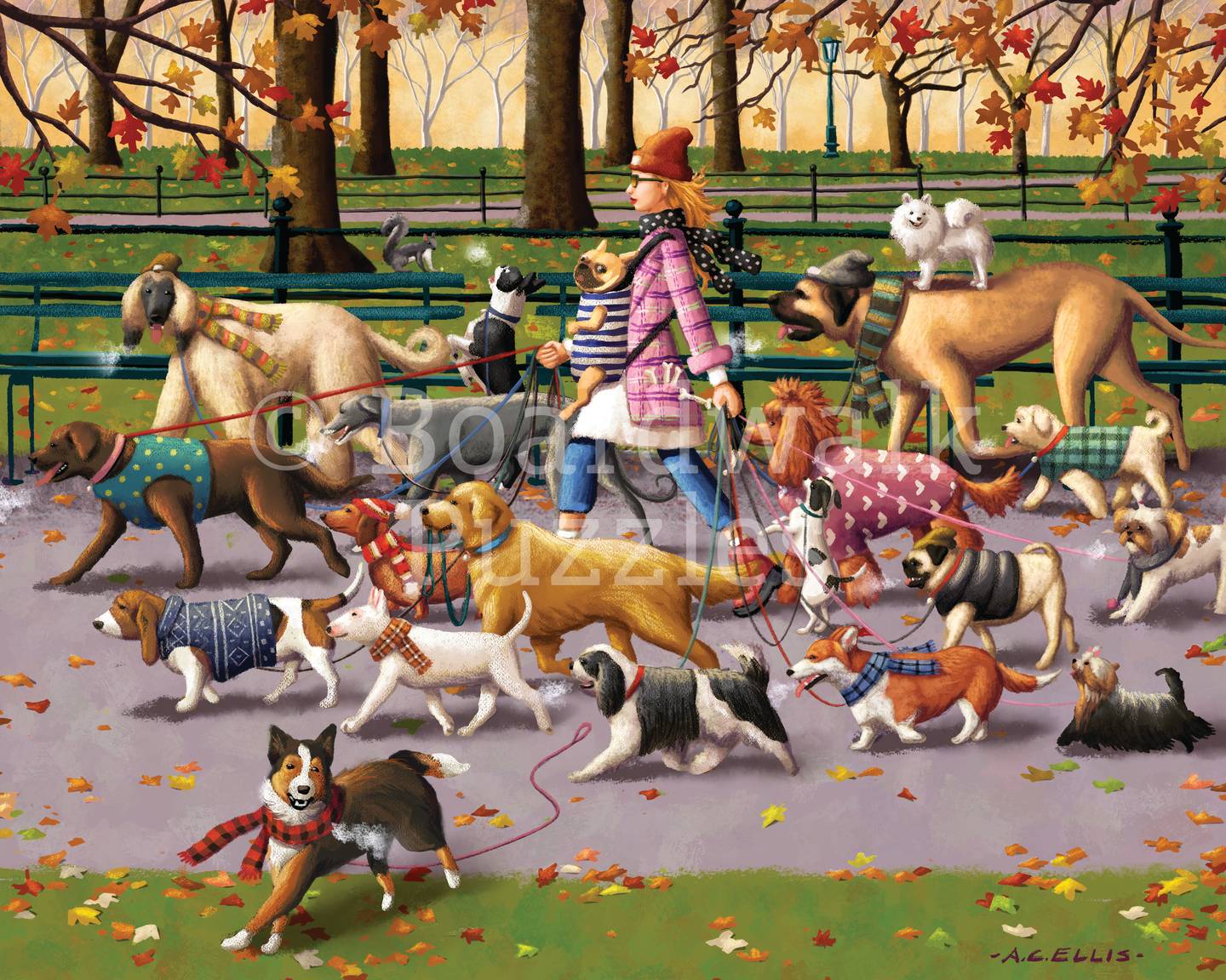 Dog Walker 1000 Piece Puzzle by Boardwalk