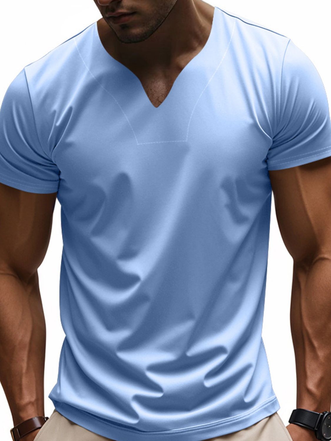 Men's Full Size Short Sleeve T-Shirt Plus Size