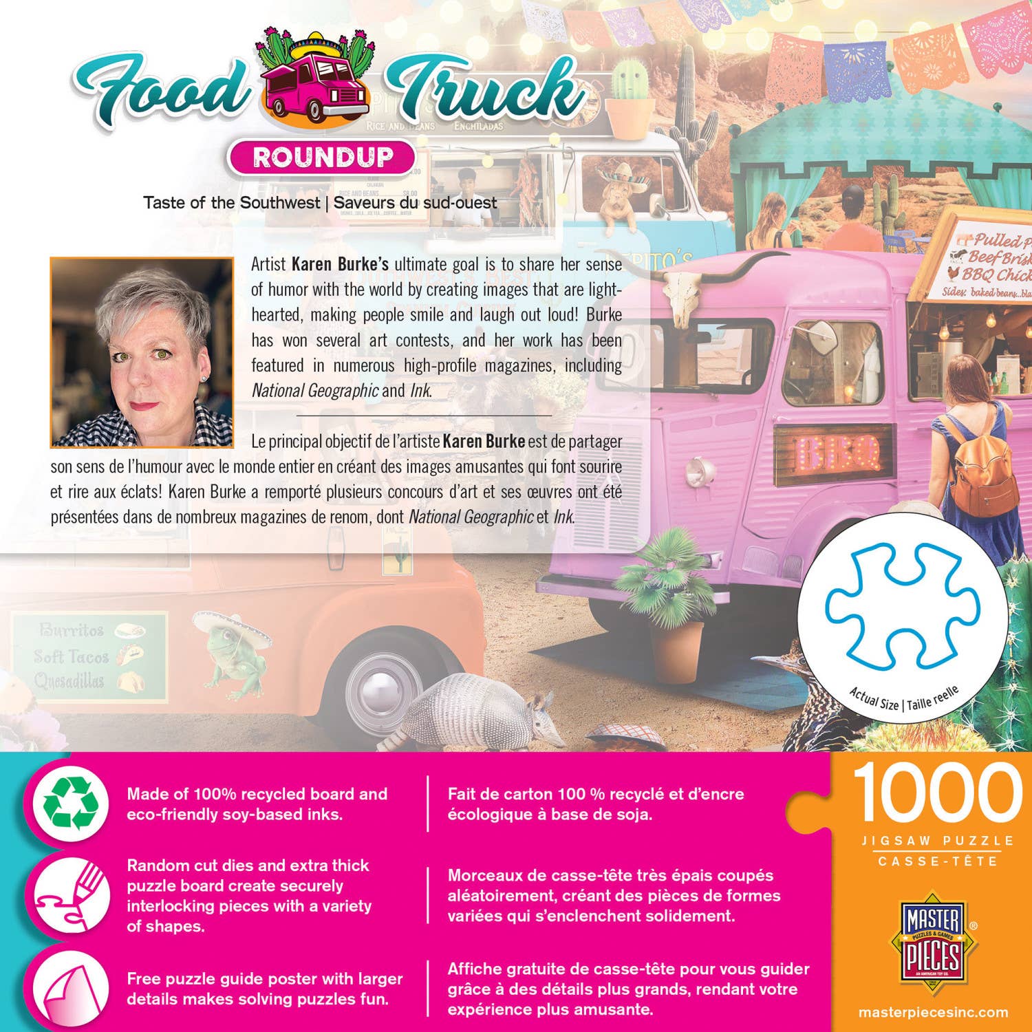 Food Truck Roundup Taste of the Southwest 1000 Piece Puzzle by Masterpieces Puzzles