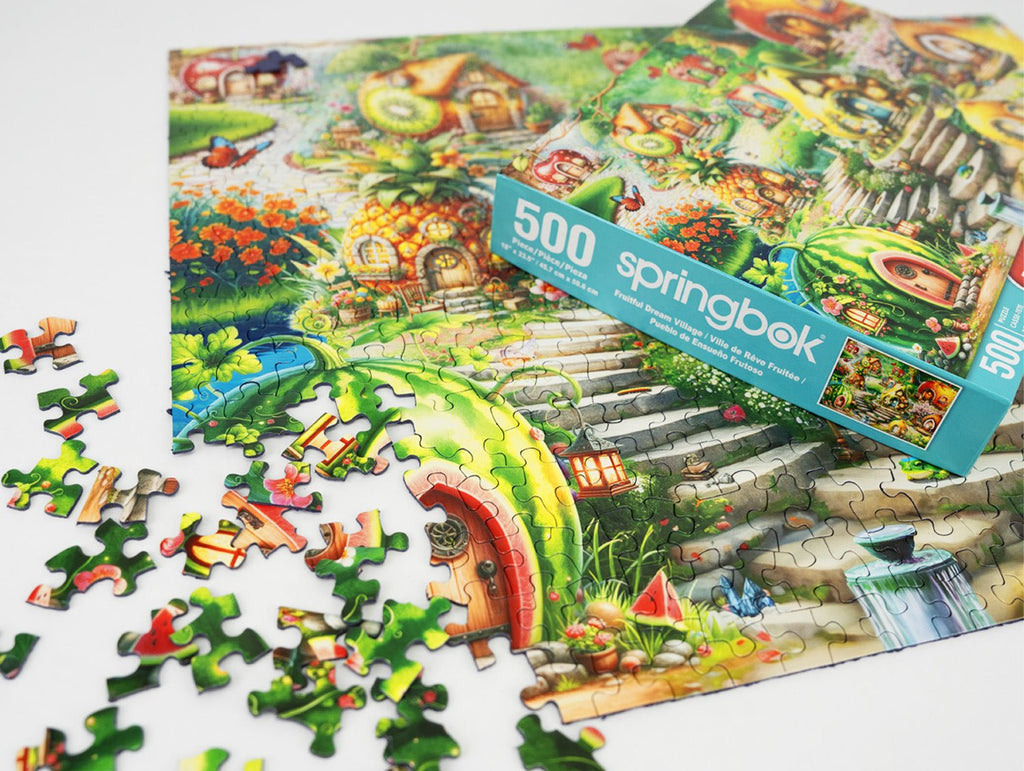 Fruitful Dream Village 500 Piece Jigsaw Puzzle | Springbok Puzzles