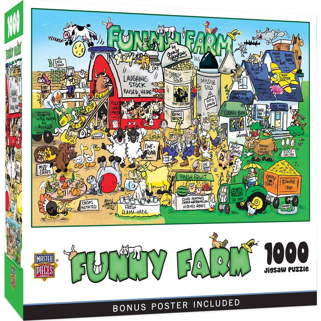 Funny Farm 1000 Piece Jigsaw Puzzle by Masterpieces Puzzles