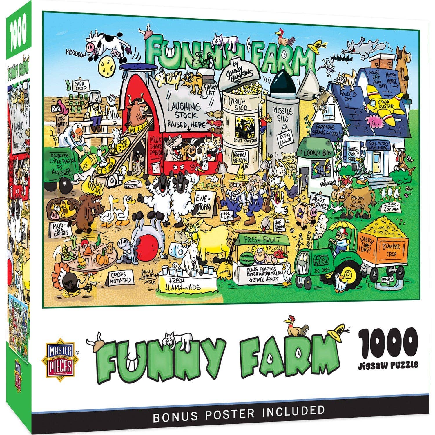 Funny Farm 1000 Piece Jigsaw Puzzle by Masterpieces Puzzles