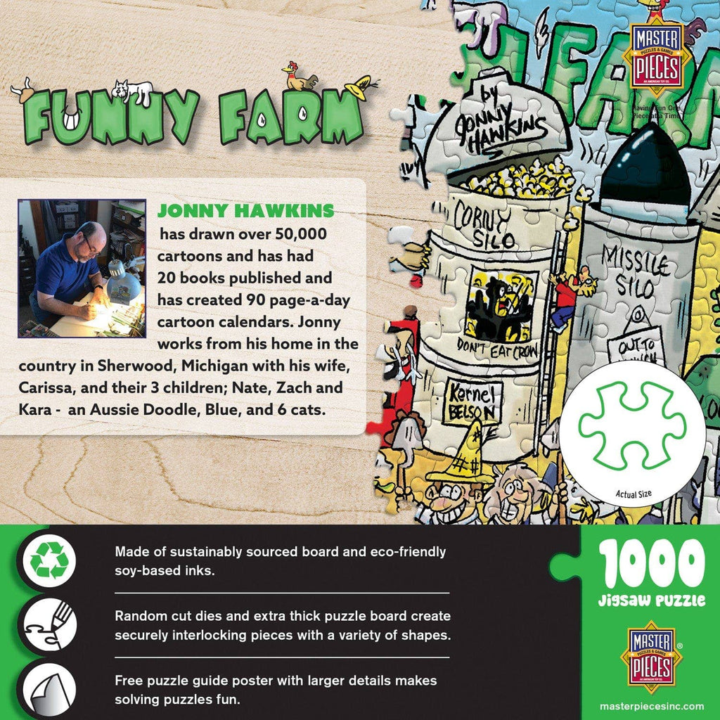 Funny Farm 1000 Piece Jigsaw Puzzle by Masterpieces Puzzles
