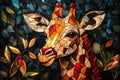 Gentle Giraffe Stained Glass 1000 Piece Jigsaw Puzzle | Trippy Puzzle Co