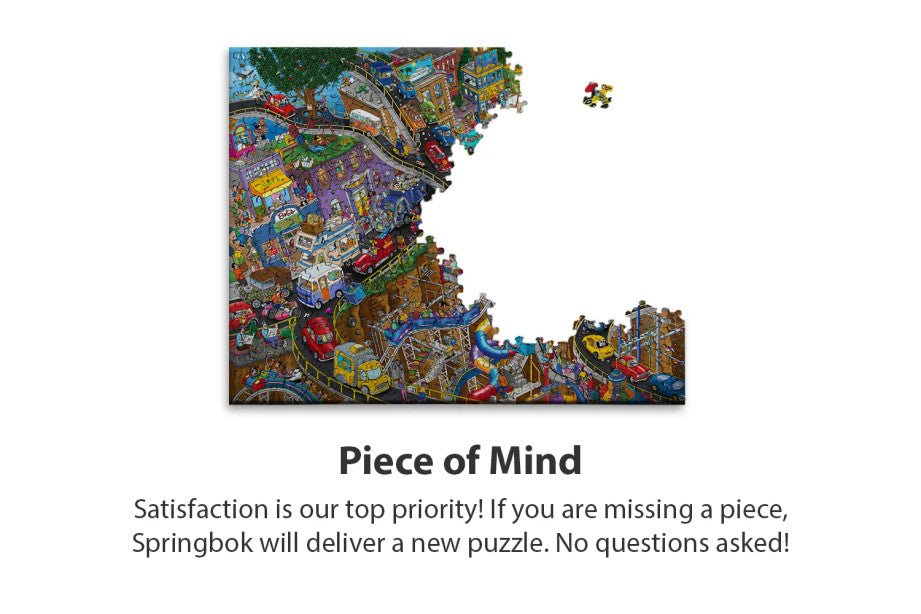 Getting Away 1000 Piece Jigsaw Puzzle by Springbok Puzzles - Wacky Rush Hour Fun