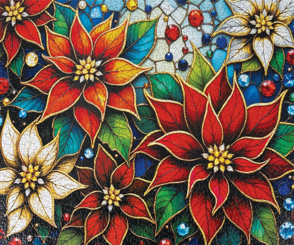 Glazing Poinsettias 1000 Piece Jigsaw Puzzle | Springbok Puzzles