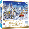 Glitter & Gold - Chapel's Winter Light 1000 Piece Jigsaw Puzzle | Masterpieces Puzzles