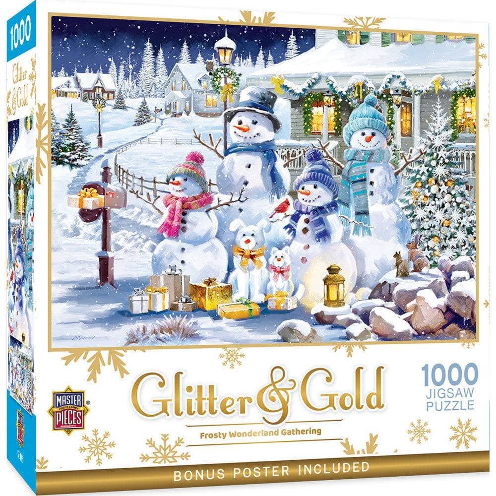 Glitter & Gold - Frosty Wonderland Gathering 1000 Piece Jigsaw Puzzle | Masterpieces Puzzles