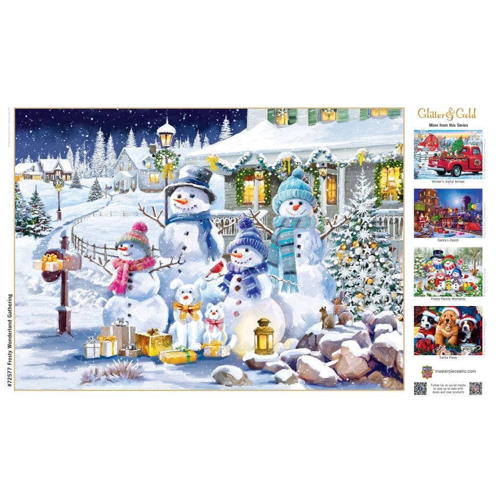 Glitter & Gold - Frosty Wonderland Gathering 1000 Piece Jigsaw Puzzle | Masterpieces Puzzles