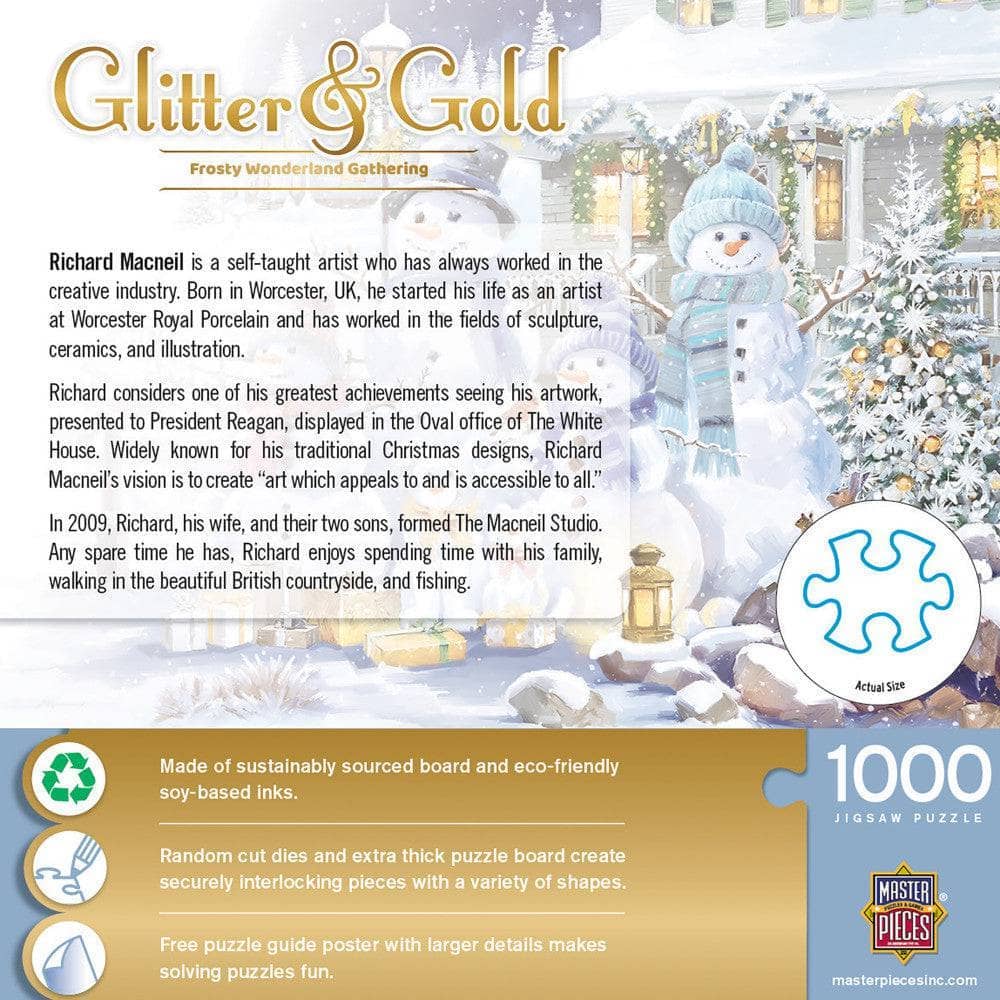 Glitter & Gold - Frosty Wonderland Gathering 1000 Piece Jigsaw Puzzle | Masterpieces Puzzles