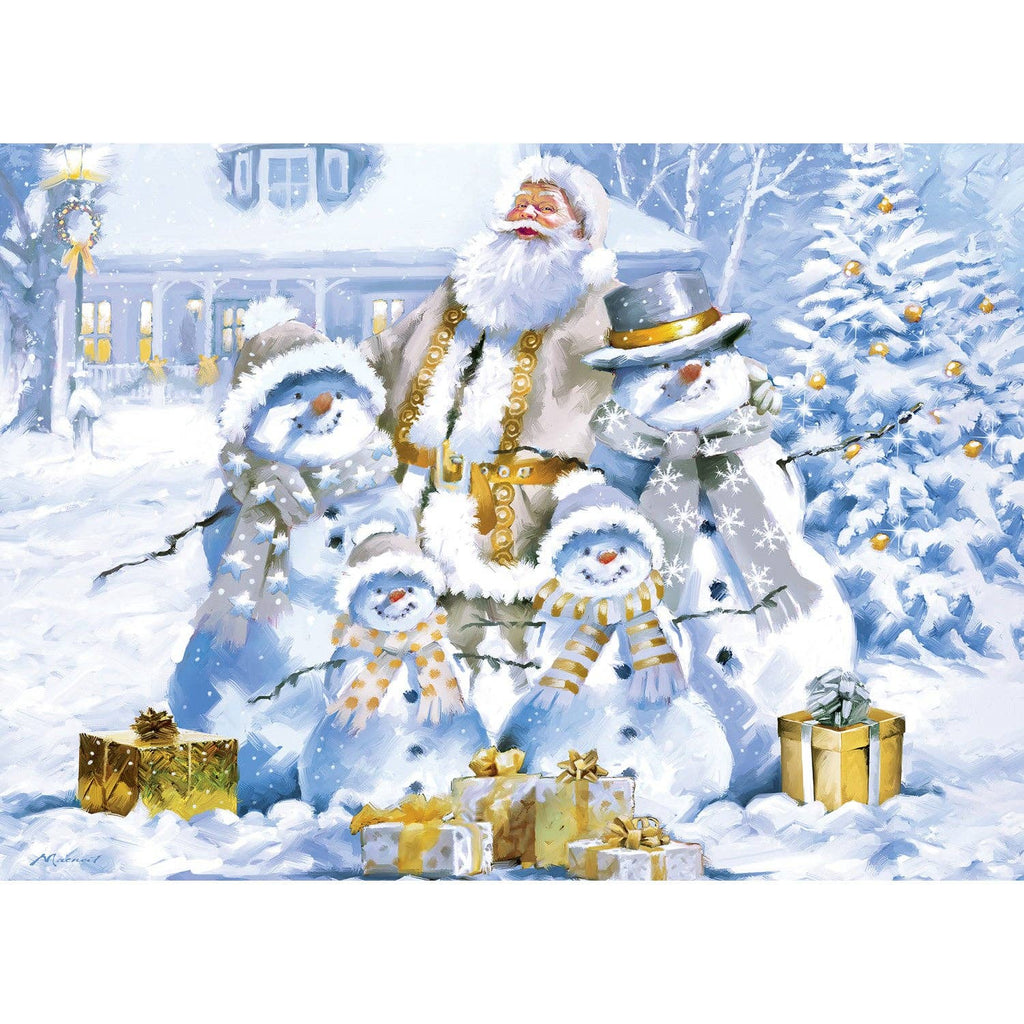 Glitter & Gold - Snowman's Shimmer 1000 Piece Jigsaw Puzzle | Masterpieces Puzzles