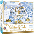Glitter & Gold - Snowman's Shimmer 1000 Piece Jigsaw Puzzle | Masterpieces Puzzles