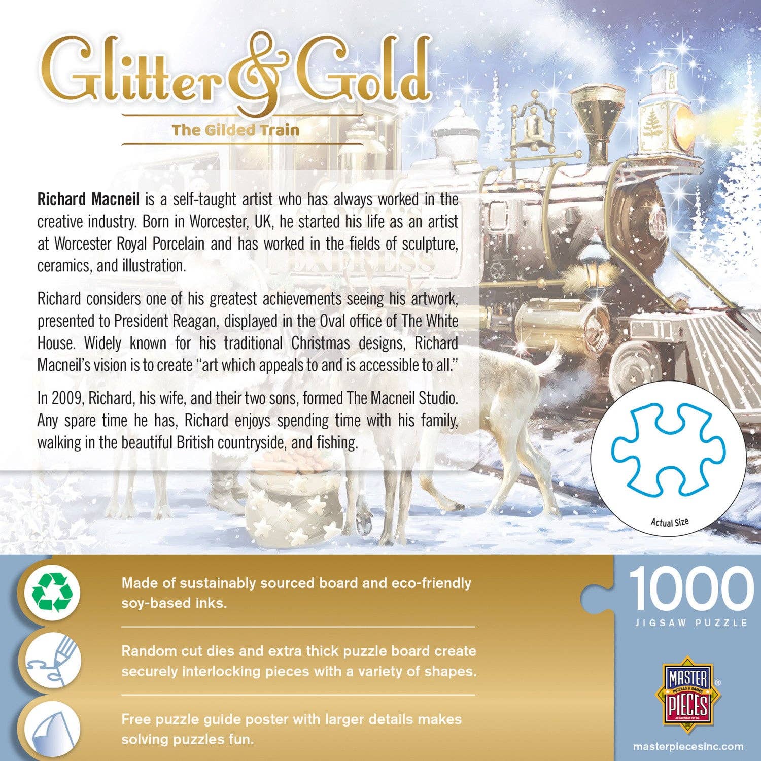 Glitter & Gold - The Gilded Train 1000 Piece Jigsaw Puzzle | Masterpieces Puzzles