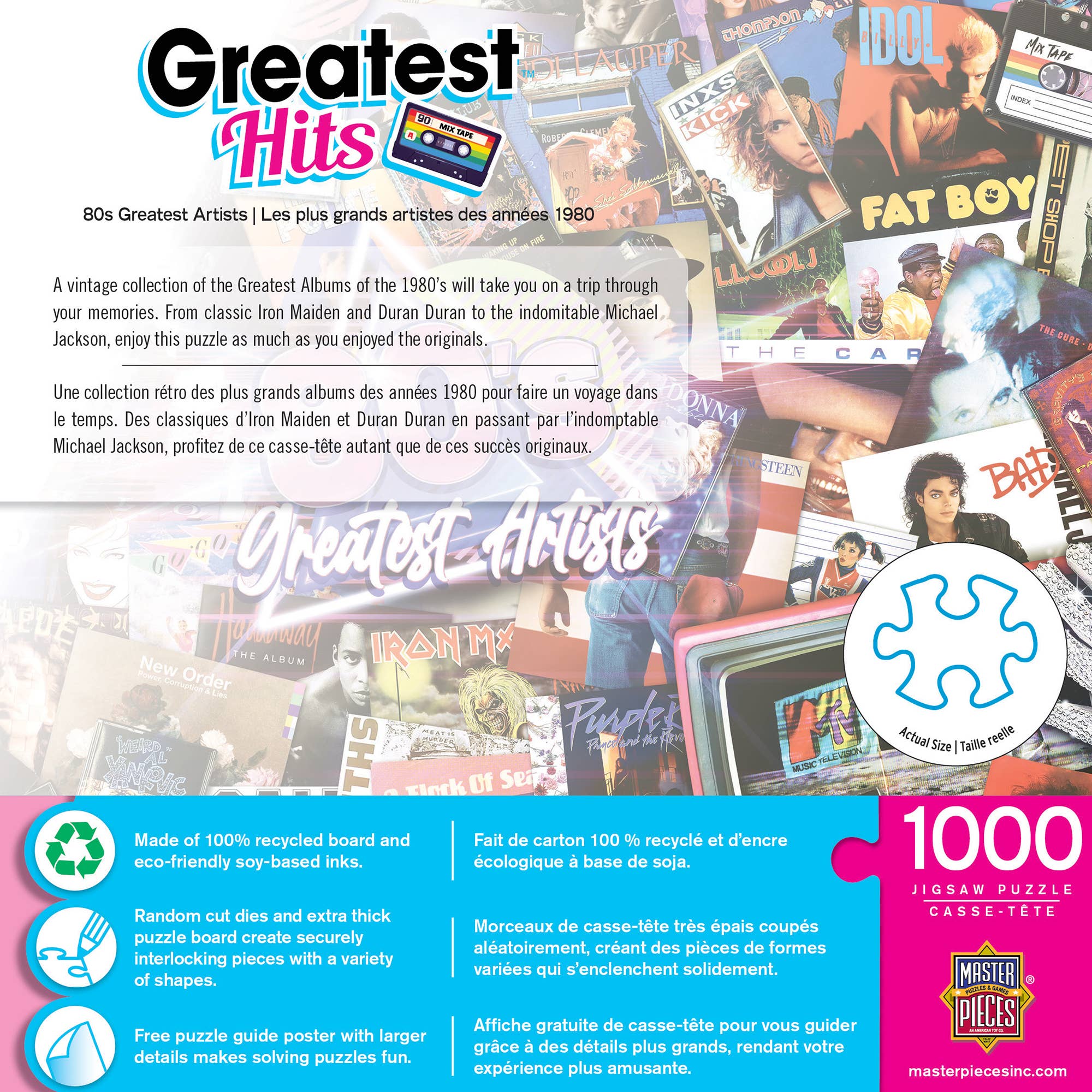 Greatest Hits - 80's Artists 1000 Piece Puzzle by Masterpieces Puzzles